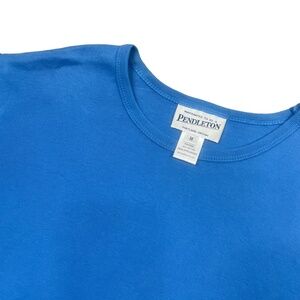 Pendleton Medium Blue Short Sleeve‎ Shirt 100% Cotton